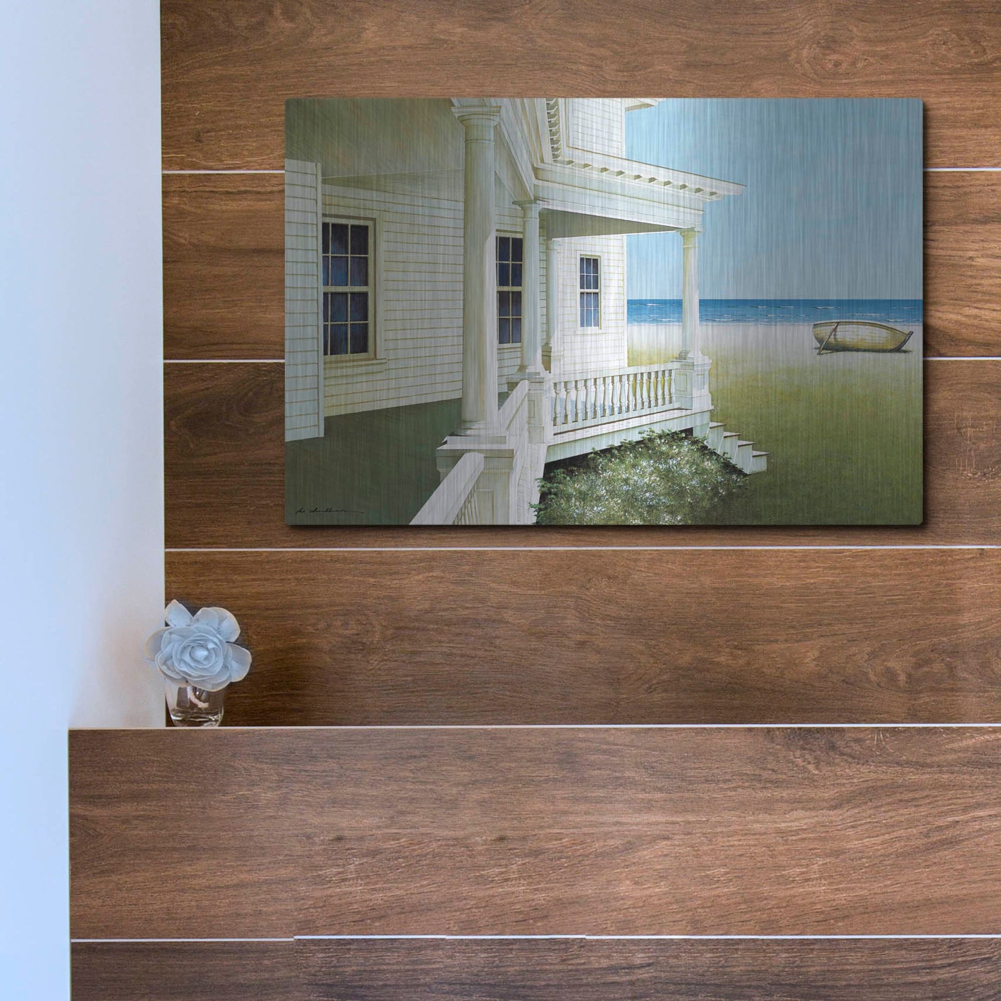 Luxe Metal Art 'Deserted' by Zhen-Huan Lu, Metal Wall Art,16x12