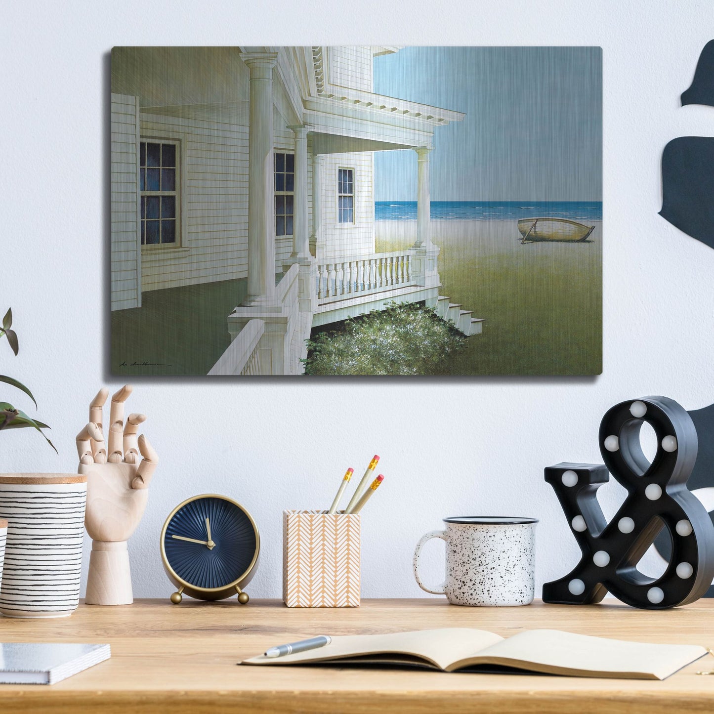 Luxe Metal Art 'Deserted' by Zhen-Huan Lu, Metal Wall Art,16x12