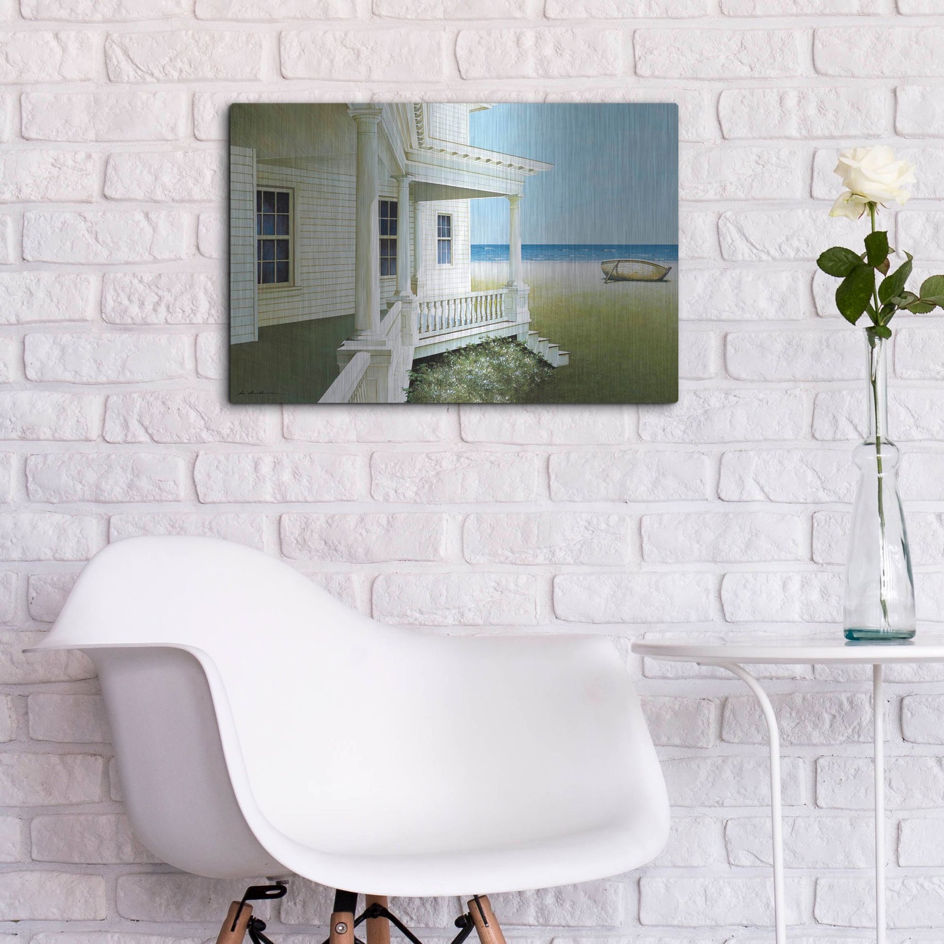 Luxe Metal Art 'Deserted' by Zhen-Huan Lu, Metal Wall Art,24x16