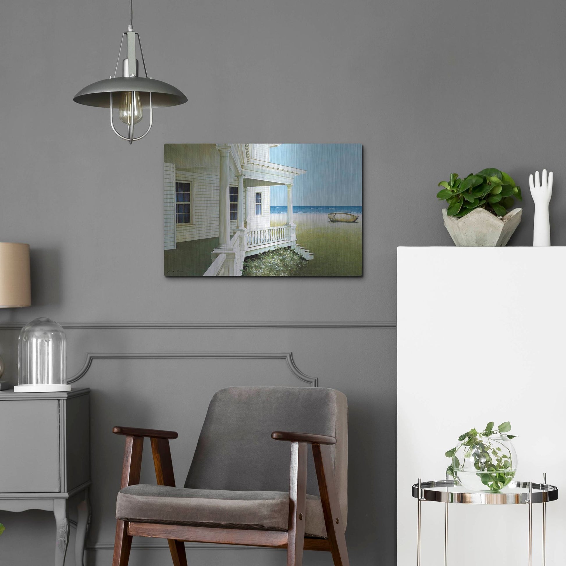 Luxe Metal Art 'Deserted' by Zhen-Huan Lu, Metal Wall Art,24x16