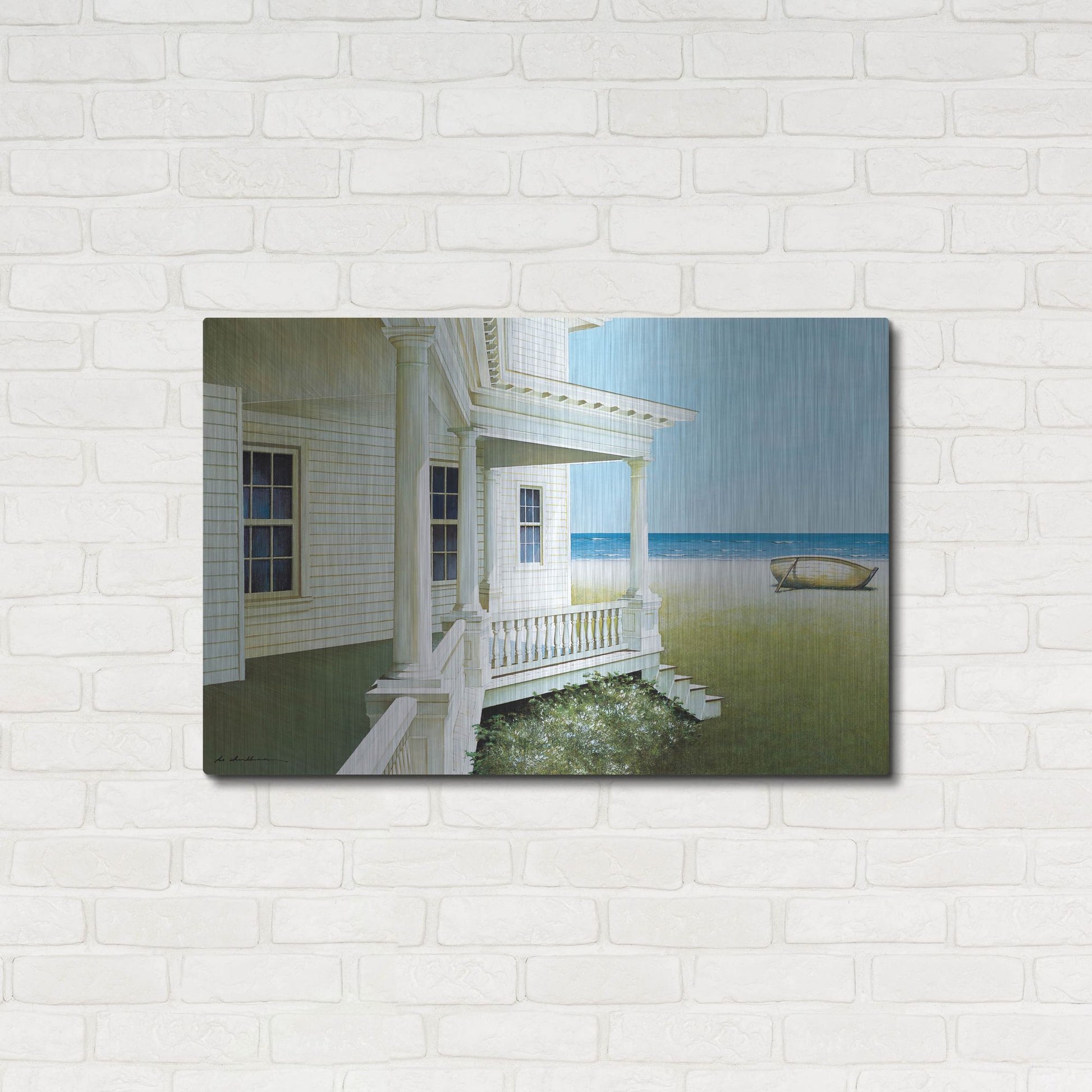 Luxe Metal Art 'Deserted' by Zhen-Huan Lu, Metal Wall Art,36x24