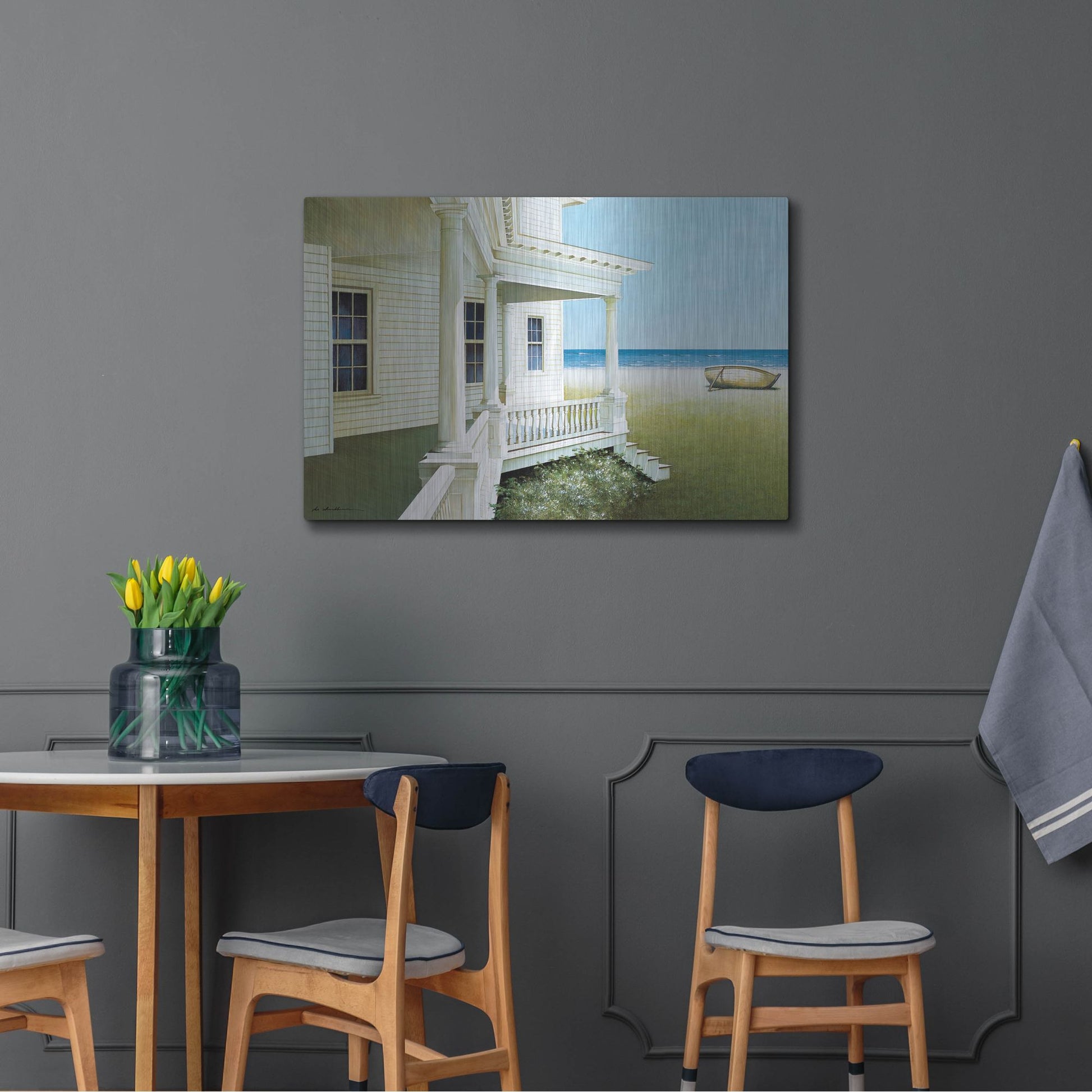 Luxe Metal Art 'Deserted' by Zhen-Huan Lu, Metal Wall Art,36x24