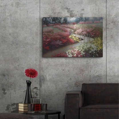 Luxe Metal Art 'Monet's Flower Garden' by Zhen-Huan Lu, Metal Wall Art,36x24