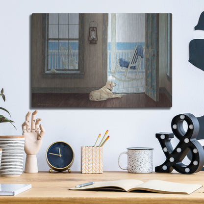 Luxe Metal Art 'The Rocking Chair' by Zhen-Huan Lu, Metal Wall Art,16x12