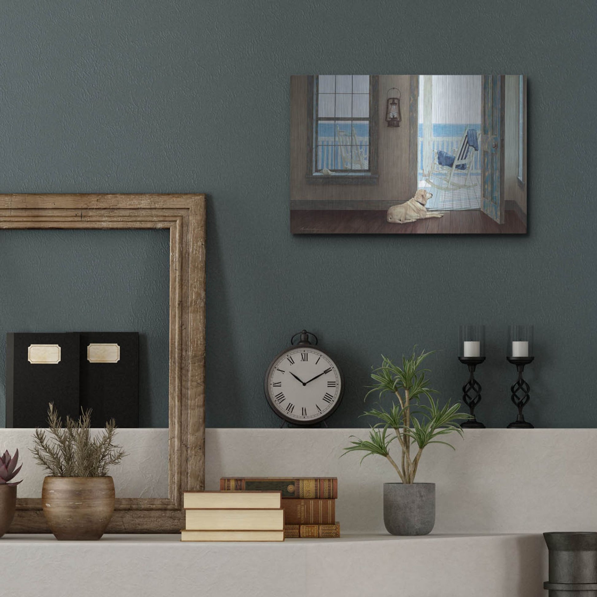 Luxe Metal Art 'The Rocking Chair' by Zhen-Huan Lu, Metal Wall Art,16x12