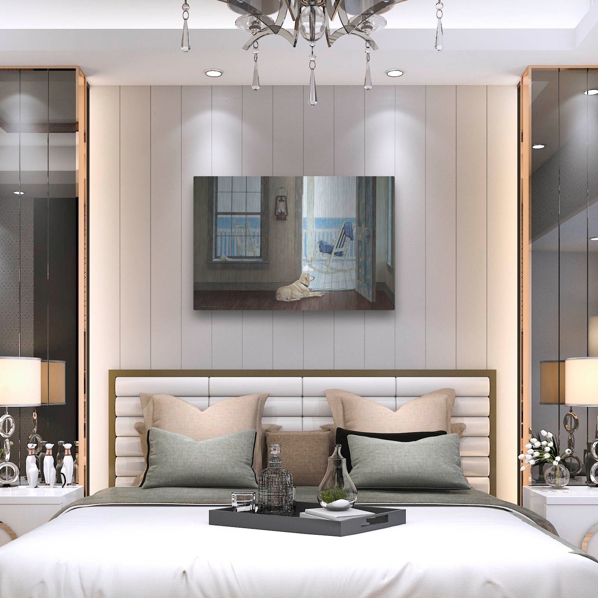 Luxe Metal Art 'The Rocking Chair' by Zhen-Huan Lu, Metal Wall Art,36x24