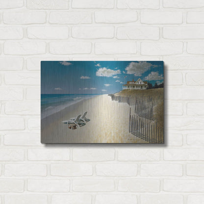 Luxe Metal Art 'Beach House View' by Zhen-Huan Lu, Metal Wall Art,24x16