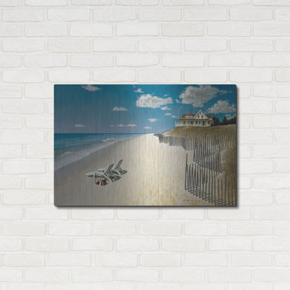 Luxe Metal Art 'Beach House View' by Zhen-Huan Lu, Metal Wall Art,36x24