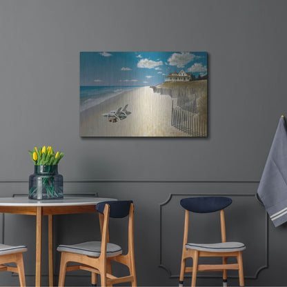 Luxe Metal Art 'Beach House View' by Zhen-Huan Lu, Metal Wall Art,36x24