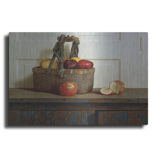 Luxe Metal Art 'Still Life With Apples' by Zhen-Huan Lu, Metal Wall Art