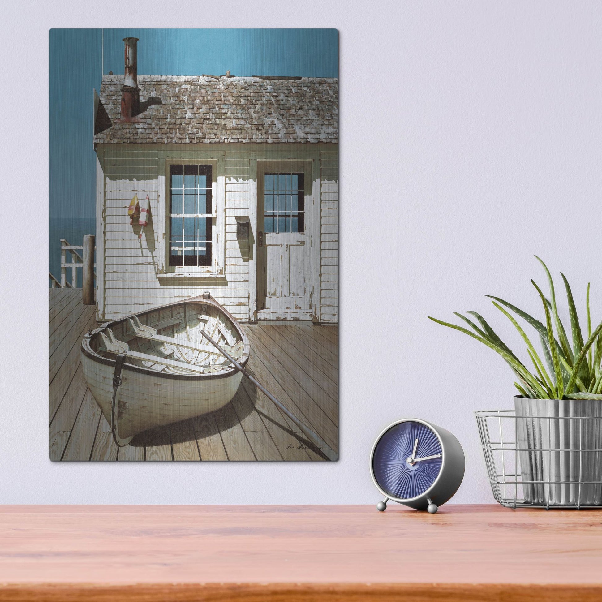 Luxe Metal Art 'Weathered Traveler' by Zhen-Huan Lu, Metal Wall Art,12x16