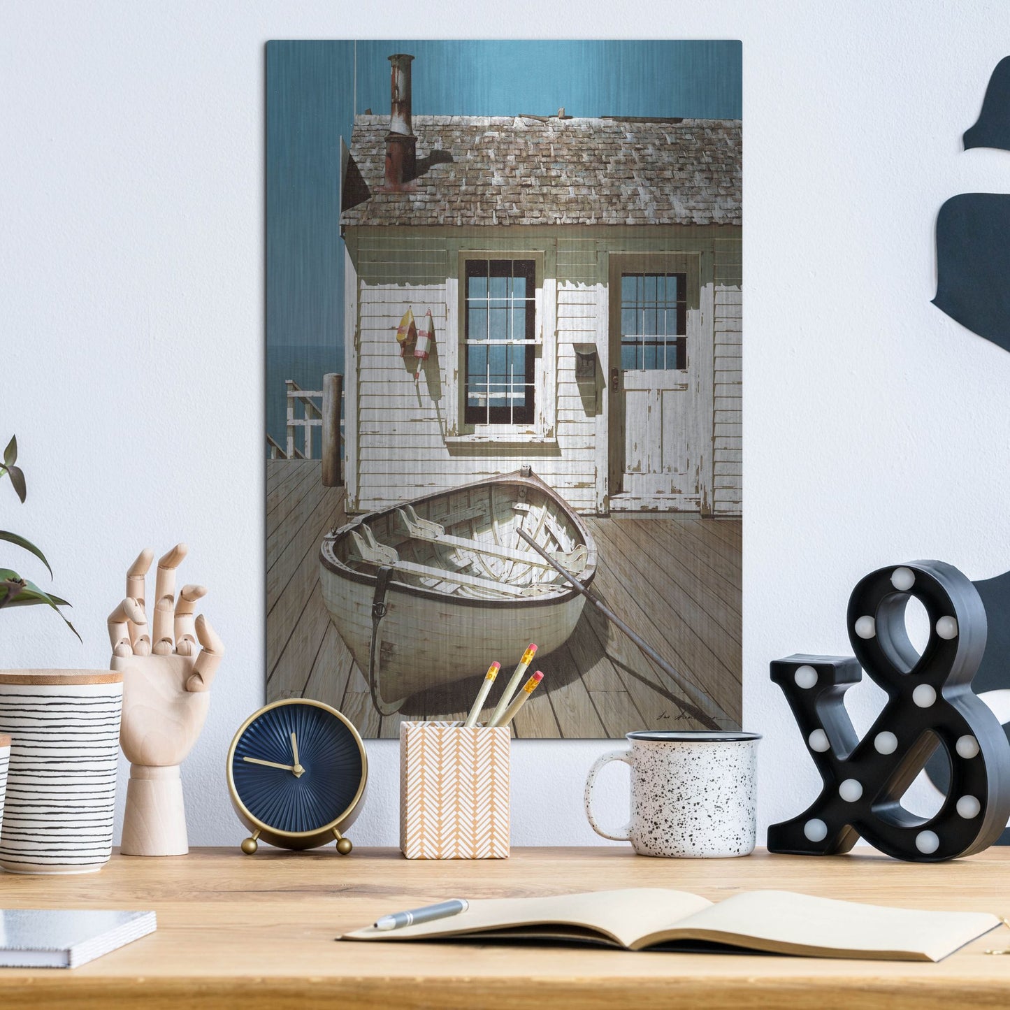 Luxe Metal Art 'Weathered Traveler' by Zhen-Huan Lu, Metal Wall Art,12x16