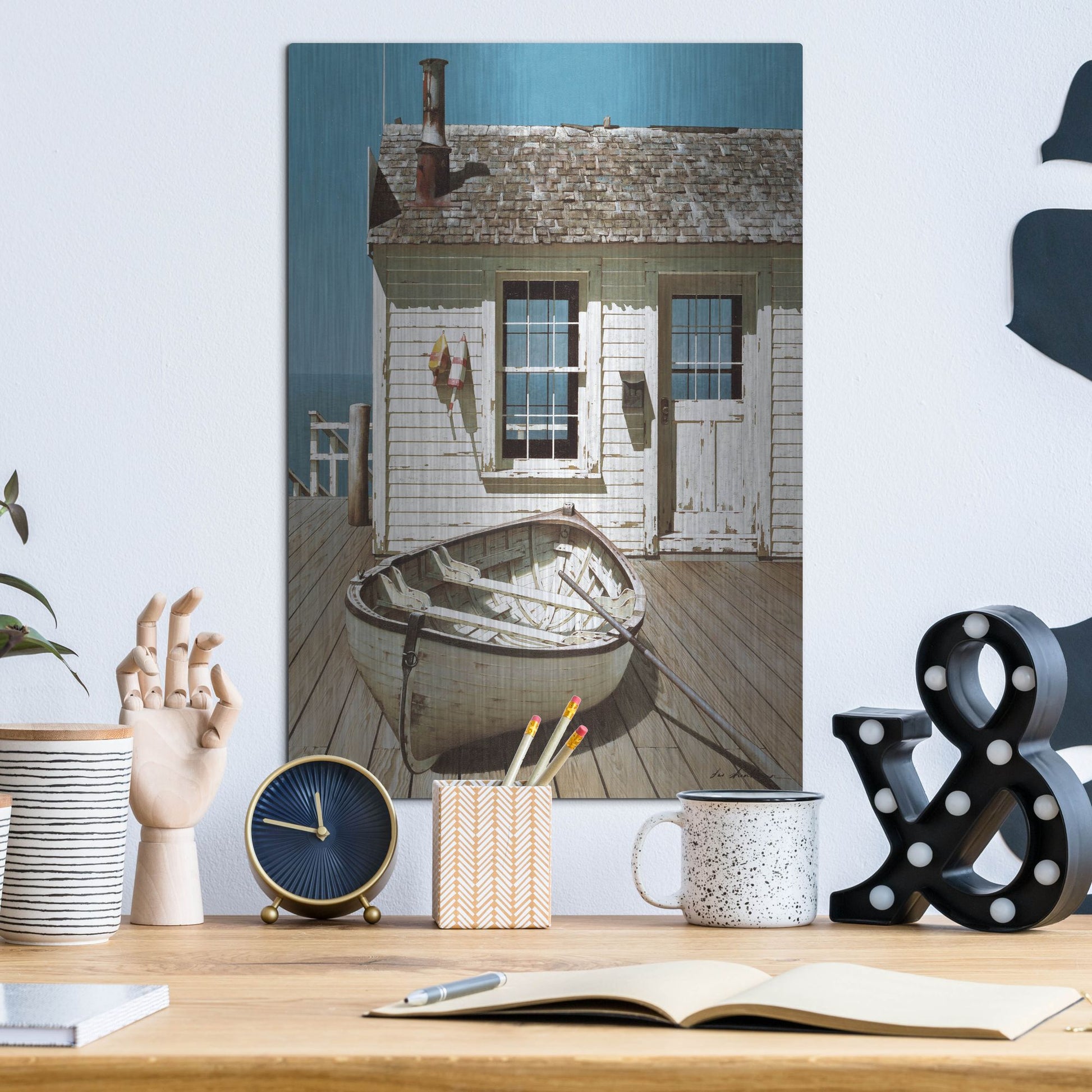 Luxe Metal Art 'Weathered Traveler' by Zhen-Huan Lu, Metal Wall Art,12x16