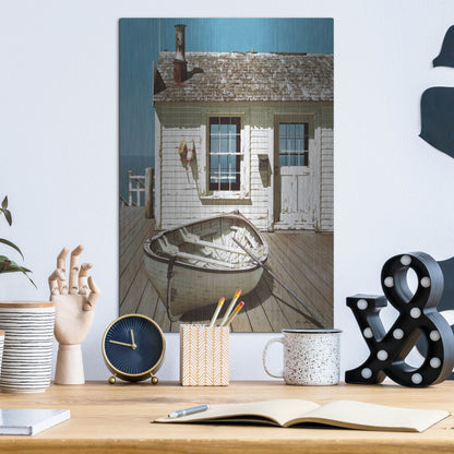 Luxe Metal Art 'Weathered Traveler' by Zhen-Huan Lu, Metal Wall Art,12x16