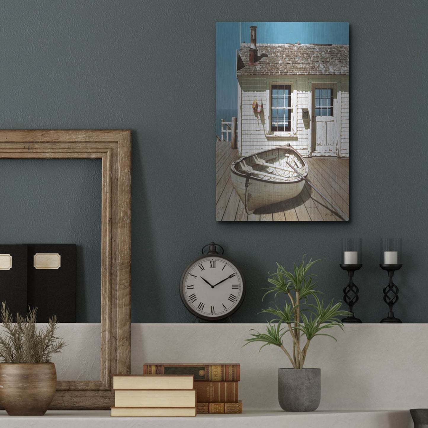 Luxe Metal Art 'Weathered Traveler' by Zhen-Huan Lu, Metal Wall Art,12x16