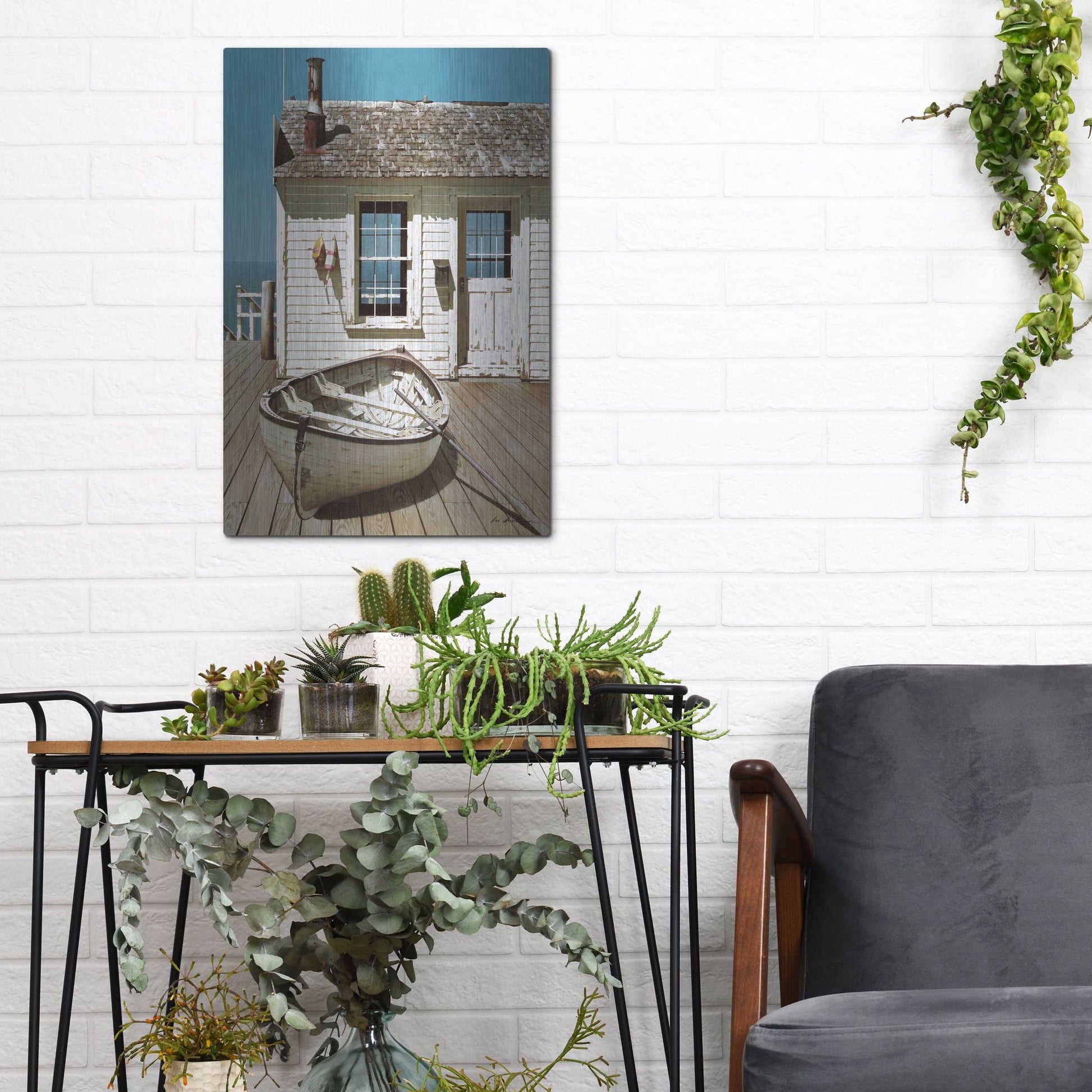 Luxe Metal Art 'Weathered Traveler' by Zhen-Huan Lu, Metal Wall Art,12x16