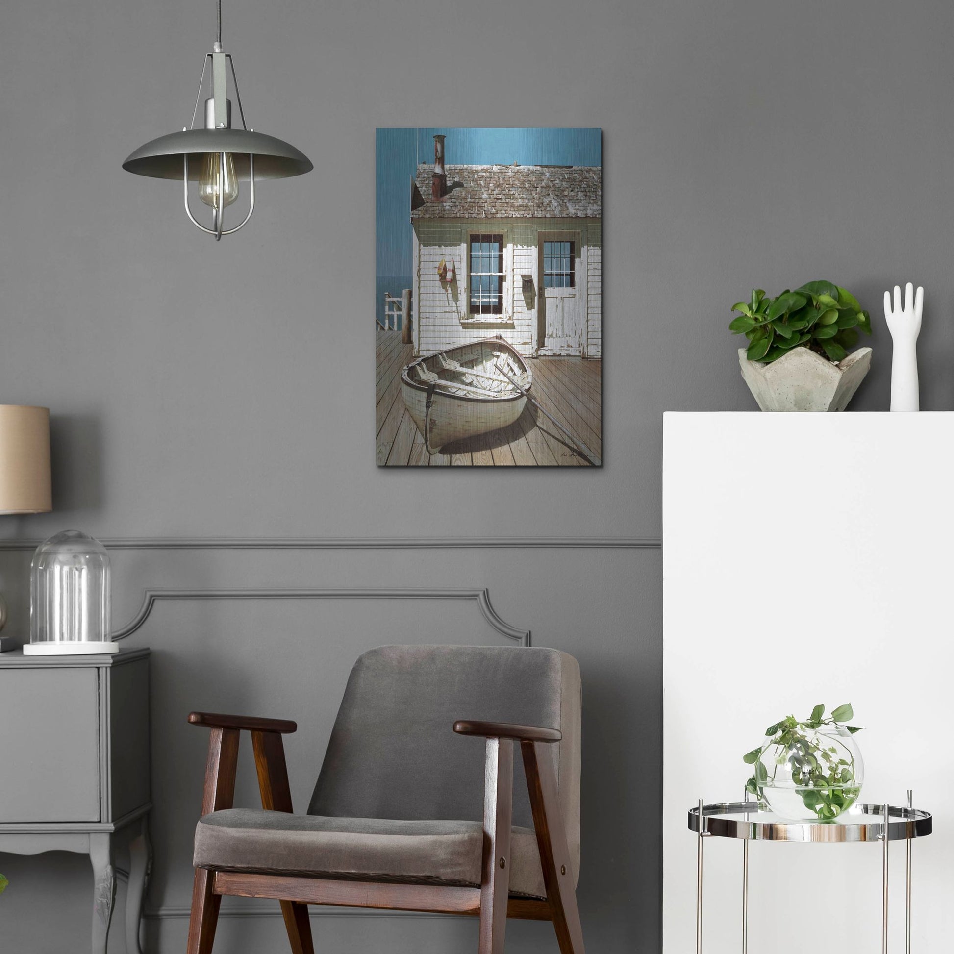 Luxe Metal Art 'Weathered Traveler' by Zhen-Huan Lu, Metal Wall Art,16x24