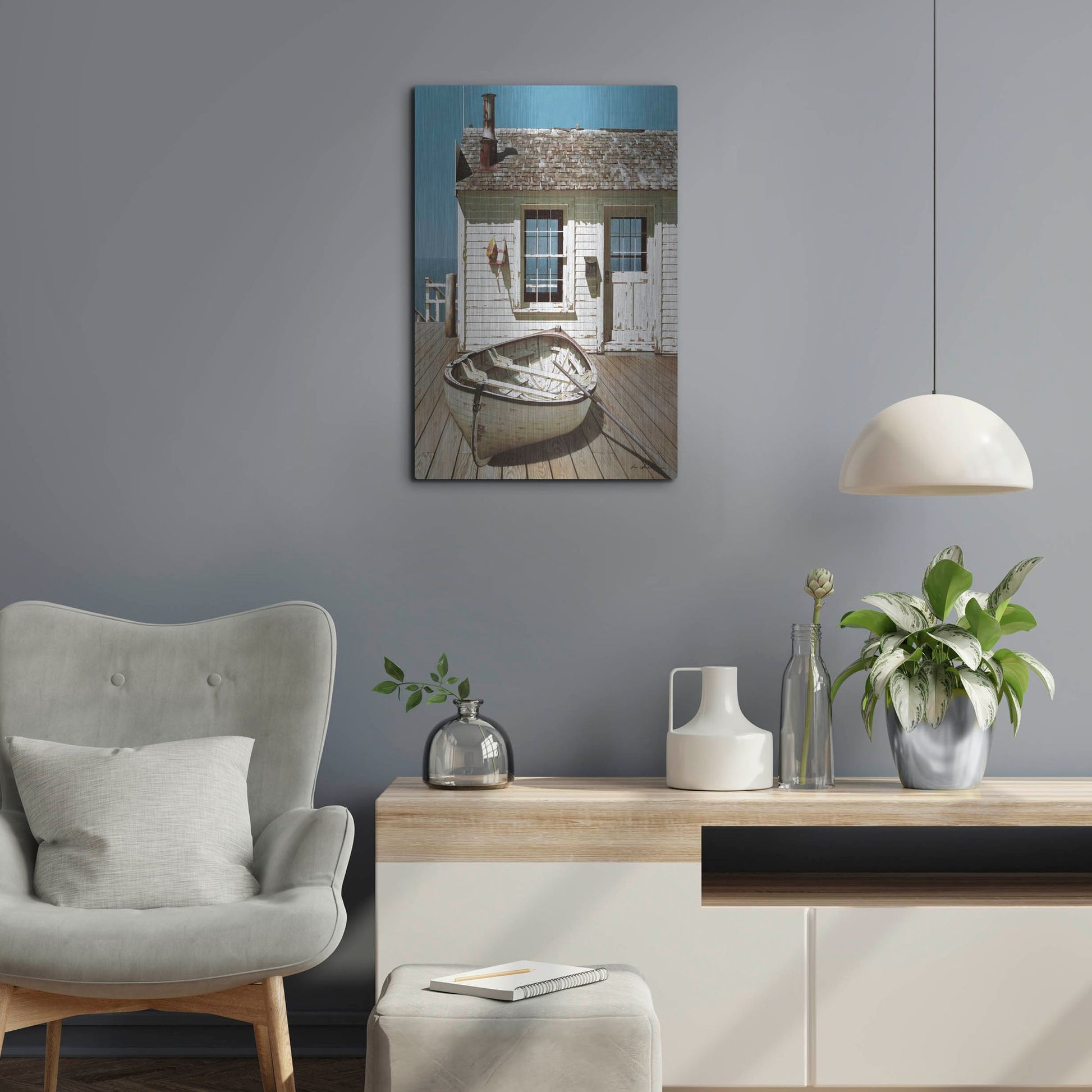 Luxe Metal Art 'Weathered Traveler' by Zhen-Huan Lu, Metal Wall Art,16x24