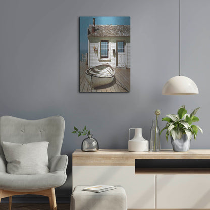 Luxe Metal Art 'Weathered Traveler' by Zhen-Huan Lu, Metal Wall Art,16x24