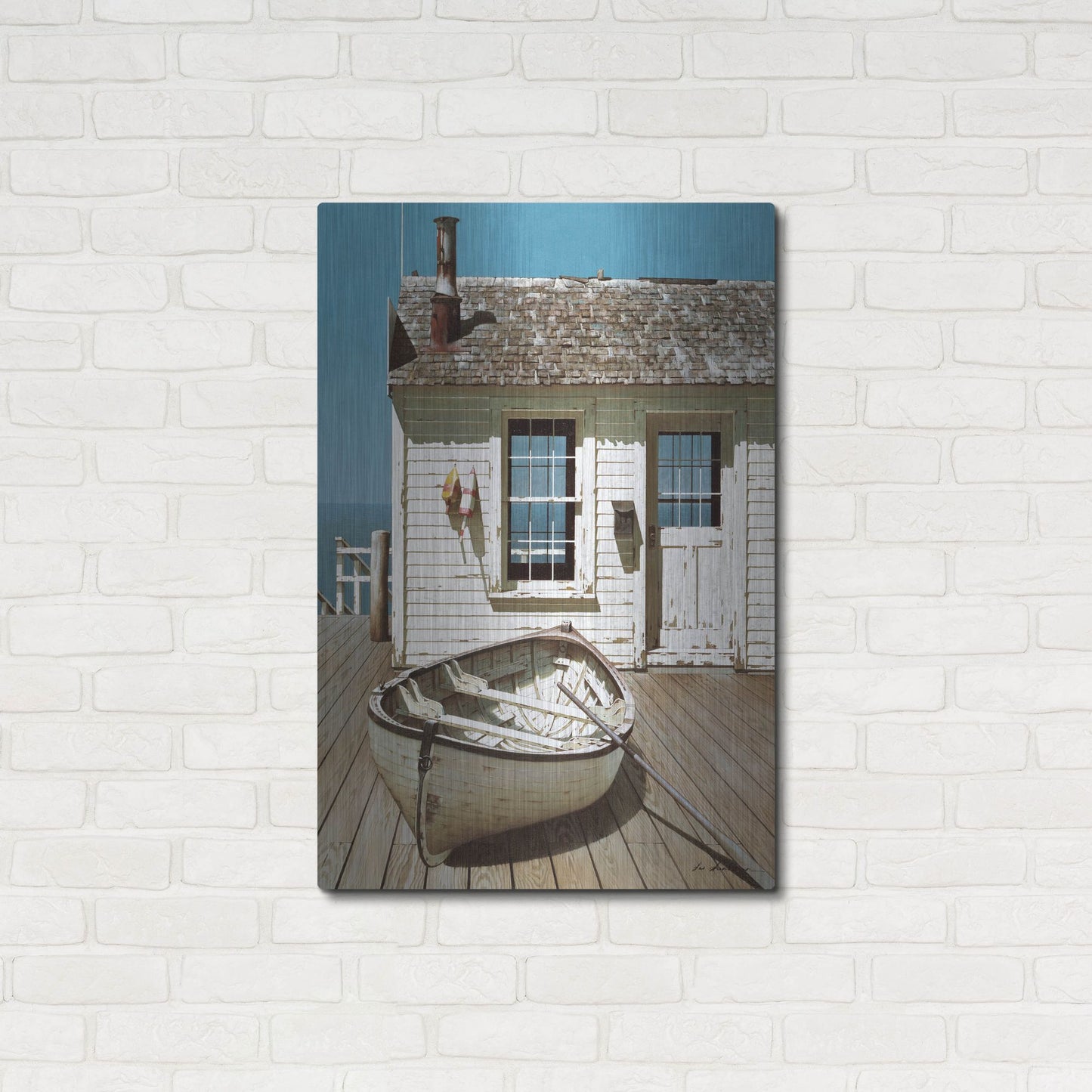 Luxe Metal Art 'Weathered Traveler' by Zhen-Huan Lu, Metal Wall Art,24x36