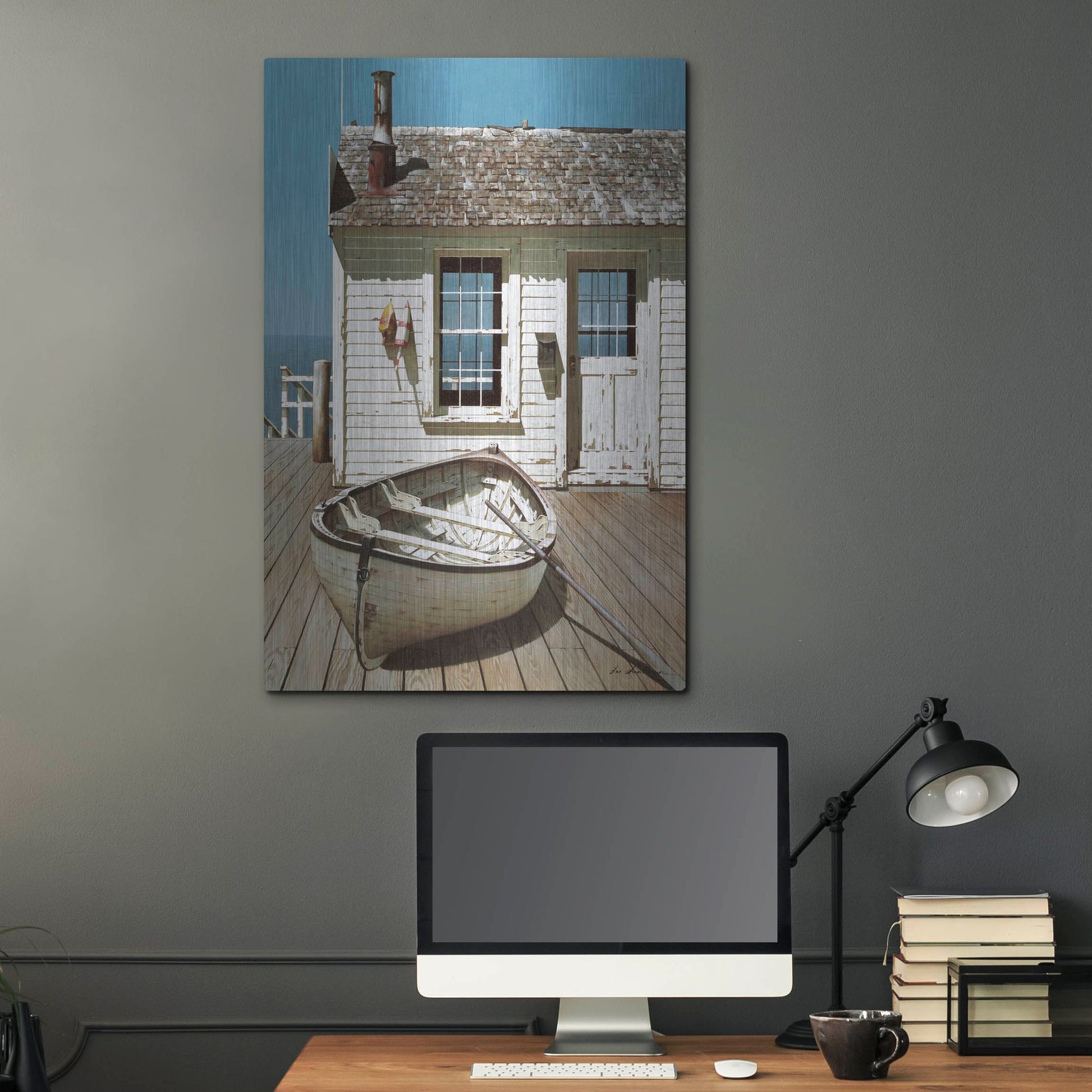 Luxe Metal Art 'Weathered Traveler' by Zhen-Huan Lu, Metal Wall Art,24x36