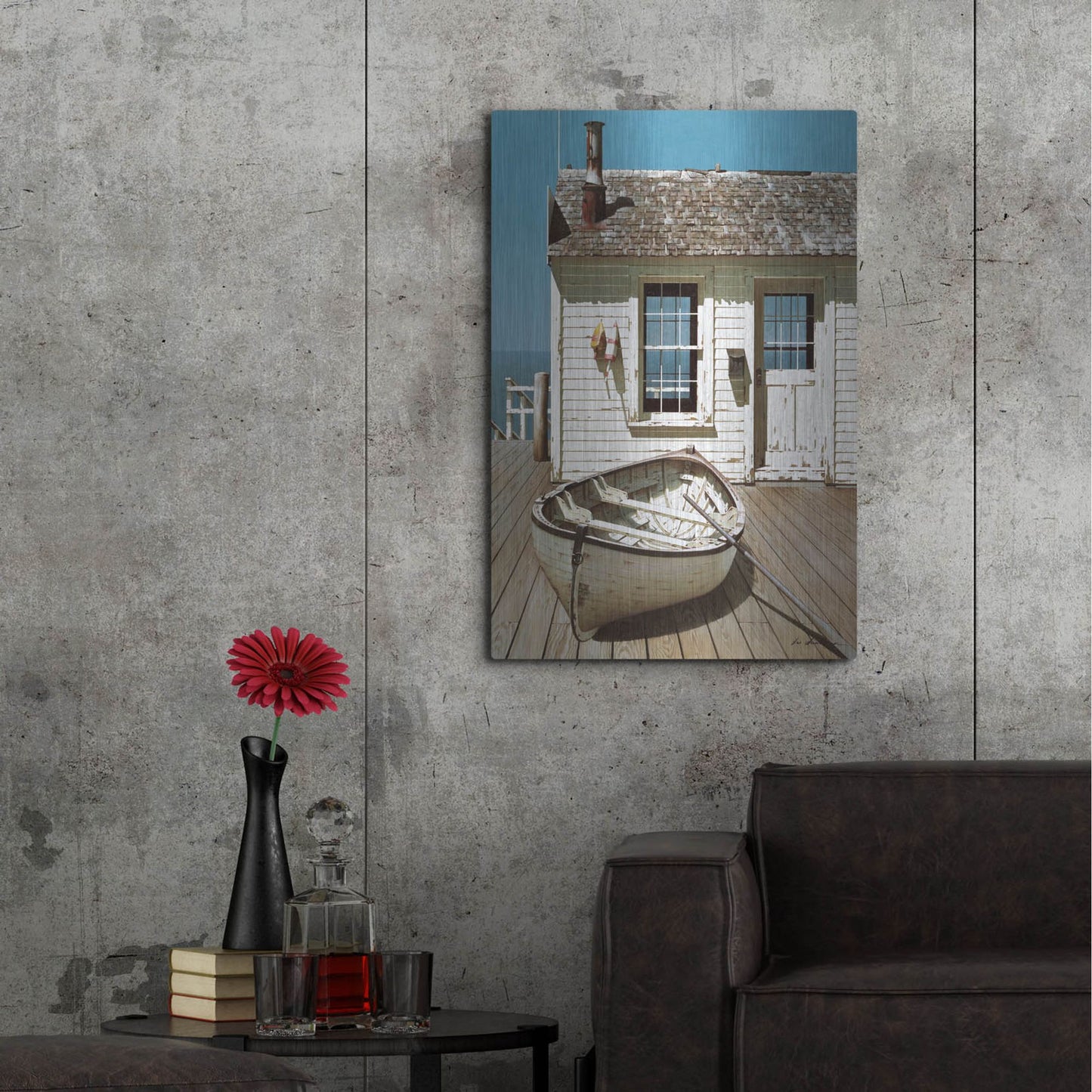 Luxe Metal Art 'Weathered Traveler' by Zhen-Huan Lu, Metal Wall Art,24x36