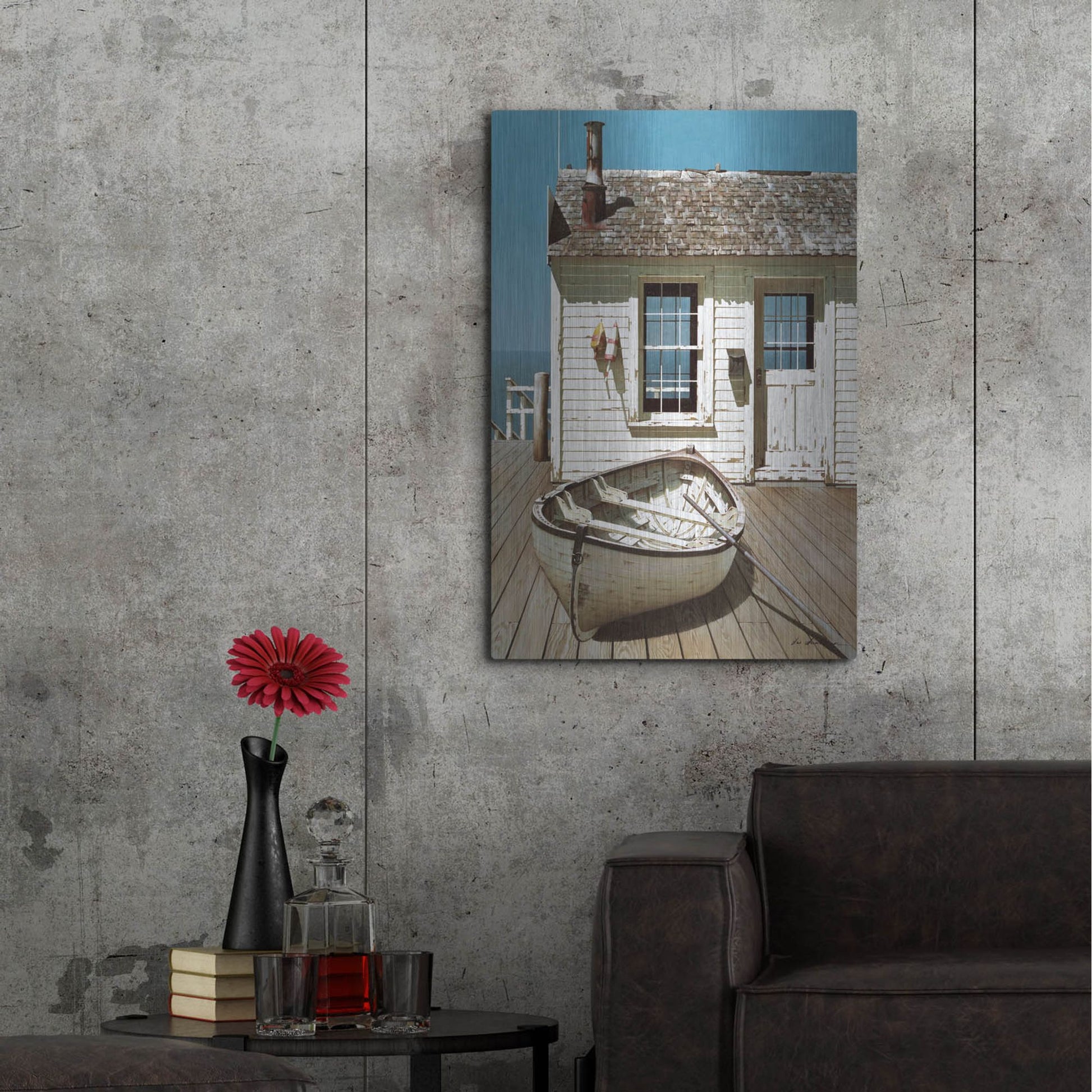 Luxe Metal Art 'Weathered Traveler' by Zhen-Huan Lu, Metal Wall Art,24x36