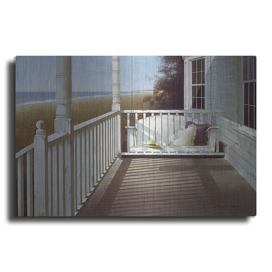 Luxe Metal Art 'Porch Swing 3' by Zhen-Huan Lu, Metal Wall Art