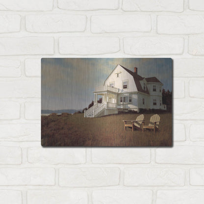 Luxe Metal Art 'Oceanfront View' by Zhen-Huan Lu, Metal Wall Art,16x12