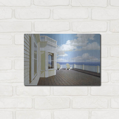 Luxe Metal Art 'Porch View 2' by Zhen-Huan Lu, Metal Wall Art,16x12