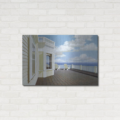 Luxe Metal Art 'Porch View 2' by Zhen-Huan Lu, Metal Wall Art,36x24