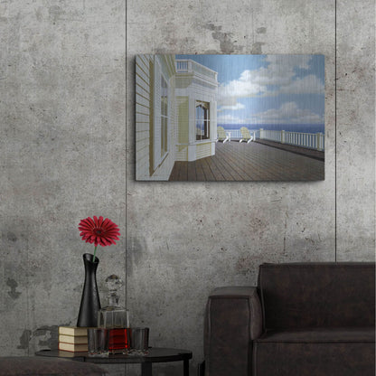 Luxe Metal Art 'Porch View 2' by Zhen-Huan Lu, Metal Wall Art,36x24