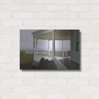 Luxe Metal Art 'New Porch' by Zhen-Huan Lu, Metal Wall Art,24x16