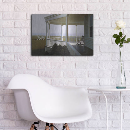 Luxe Metal Art 'New Porch' by Zhen-Huan Lu, Metal Wall Art,24x16