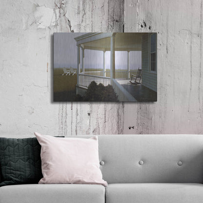 Luxe Metal Art 'New Porch' by Zhen-Huan Lu, Metal Wall Art,36x24