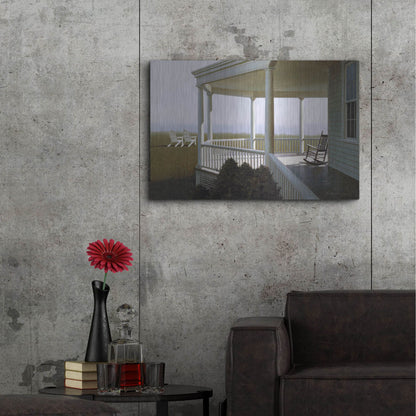 Luxe Metal Art 'New Porch' by Zhen-Huan Lu, Metal Wall Art,36x24