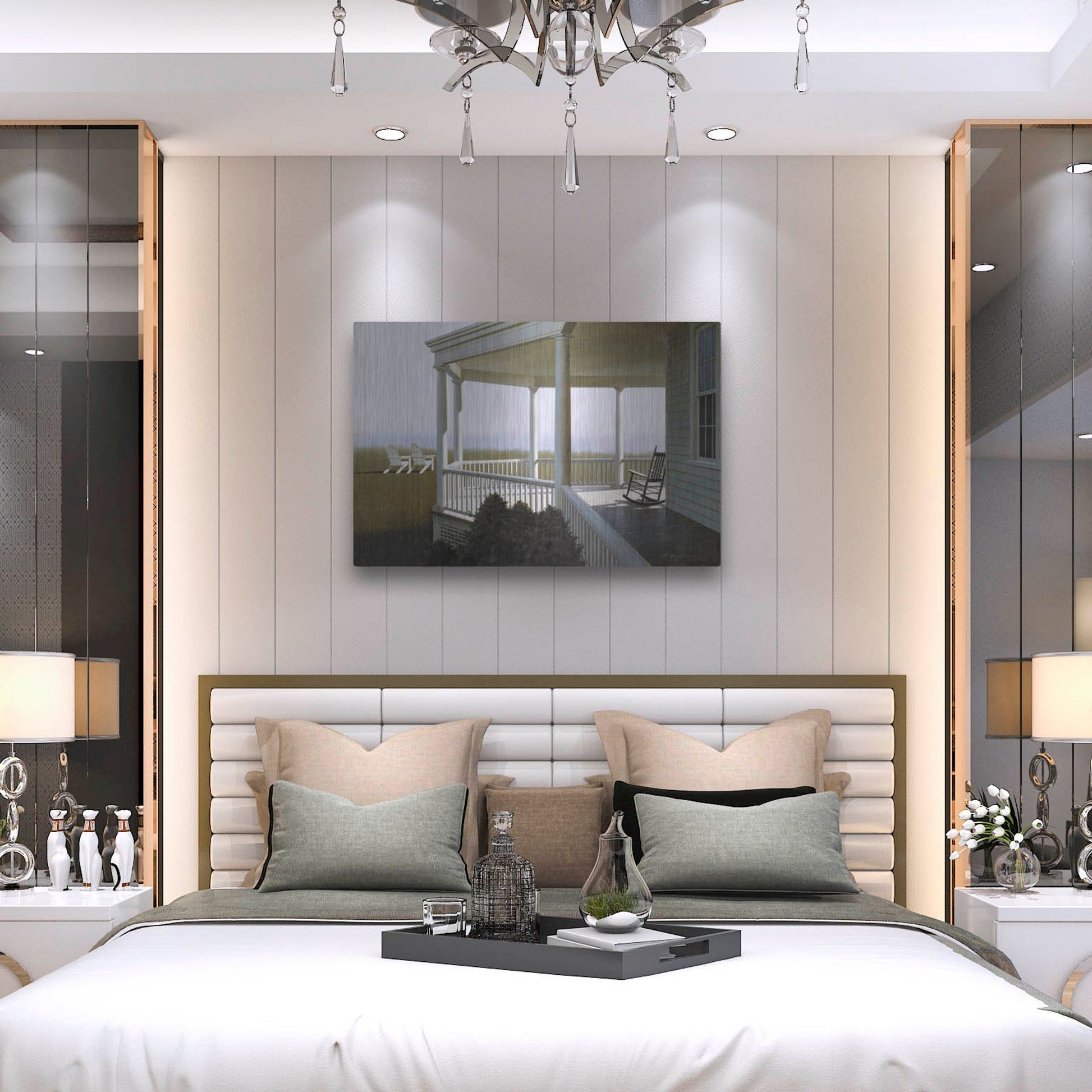 Luxe Metal Art 'New Porch' by Zhen-Huan Lu, Metal Wall Art,36x24