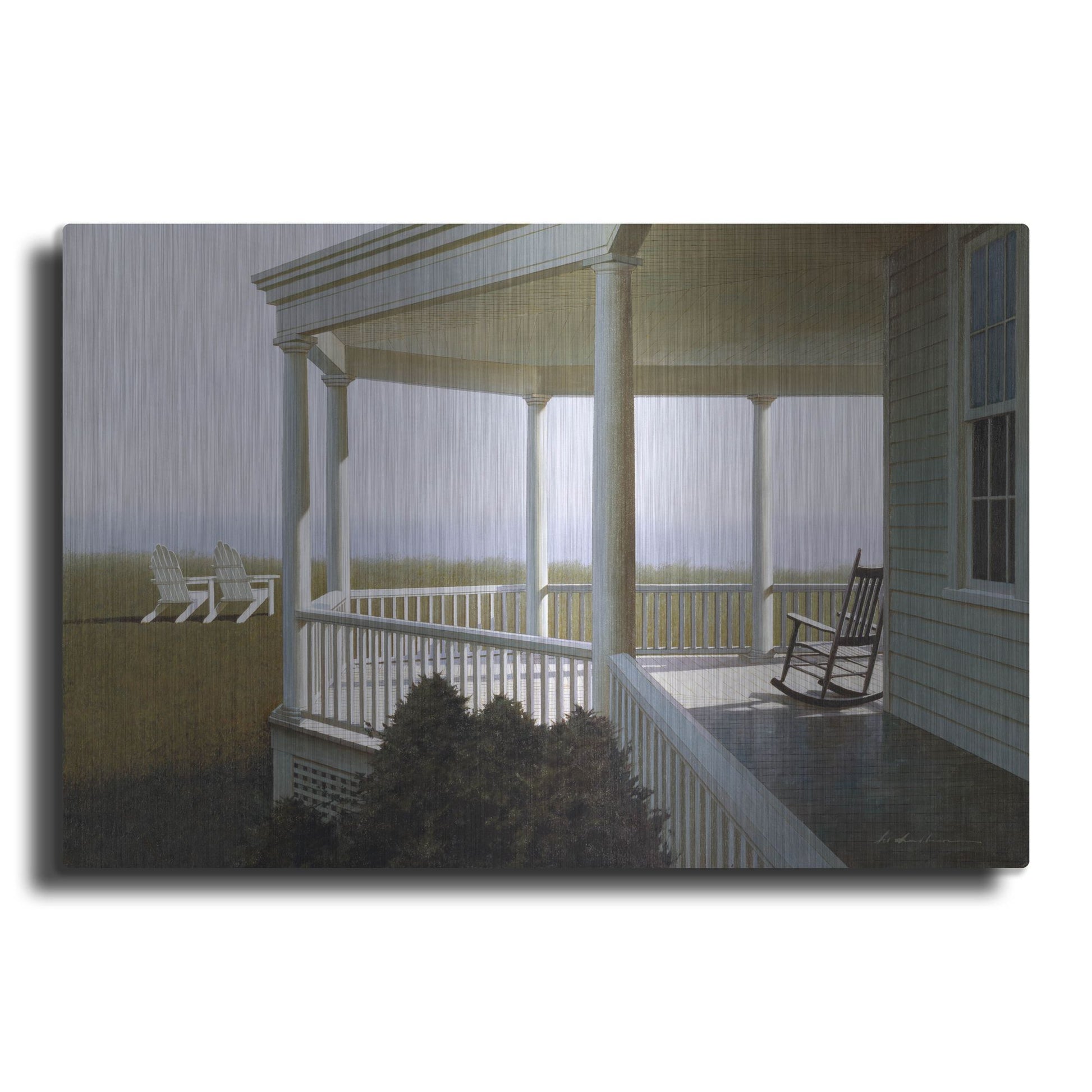 Luxe Metal Art 'New Porch' by Zhen-Huan Lu, Metal Wall Art