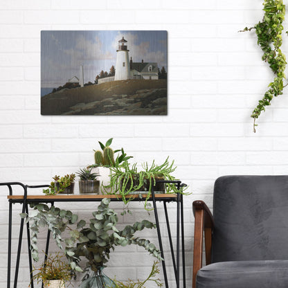 Luxe Metal Art 'Lighthouse 2' by Zhen-Huan Lu, Metal Wall Art,16x12