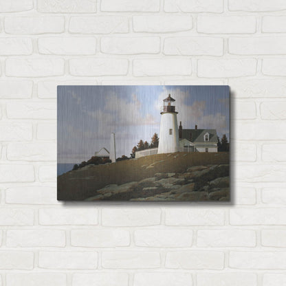 Luxe Metal Art 'Lighthouse 2' by Zhen-Huan Lu, Metal Wall Art,24x16