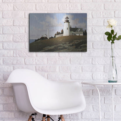 Luxe Metal Art 'Lighthouse 2' by Zhen-Huan Lu, Metal Wall Art,24x16