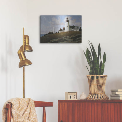 Luxe Metal Art 'Lighthouse 2' by Zhen-Huan Lu, Metal Wall Art,24x16