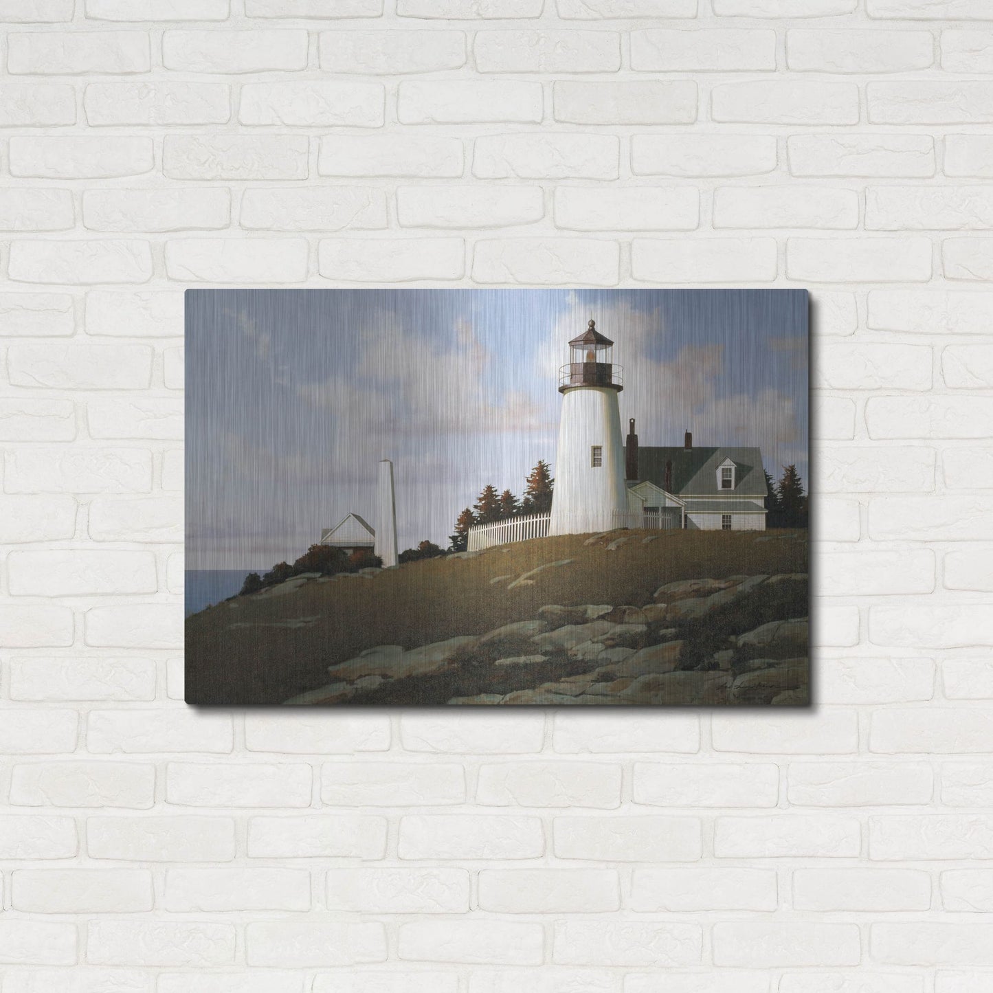 Luxe Metal Art 'Lighthouse 2' by Zhen-Huan Lu, Metal Wall Art,36x24