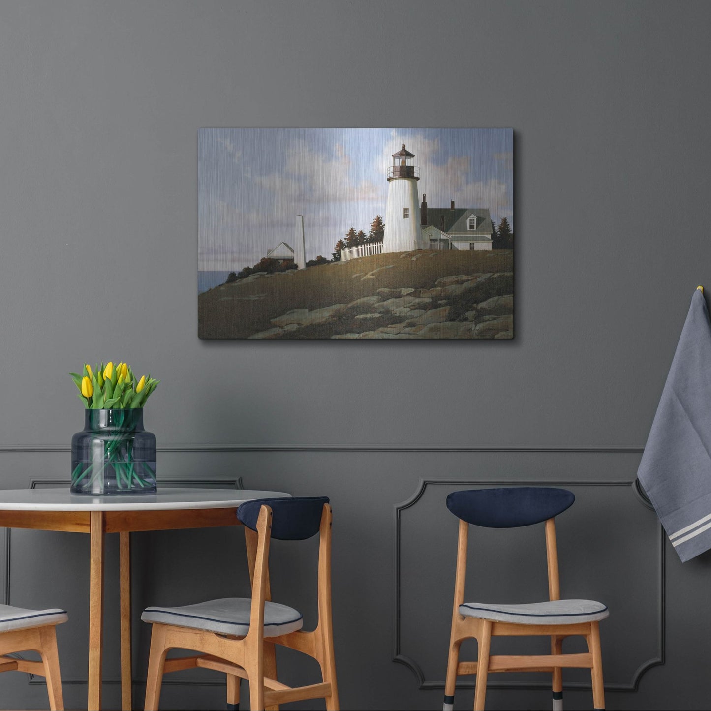 Luxe Metal Art 'Lighthouse 2' by Zhen-Huan Lu, Metal Wall Art,36x24