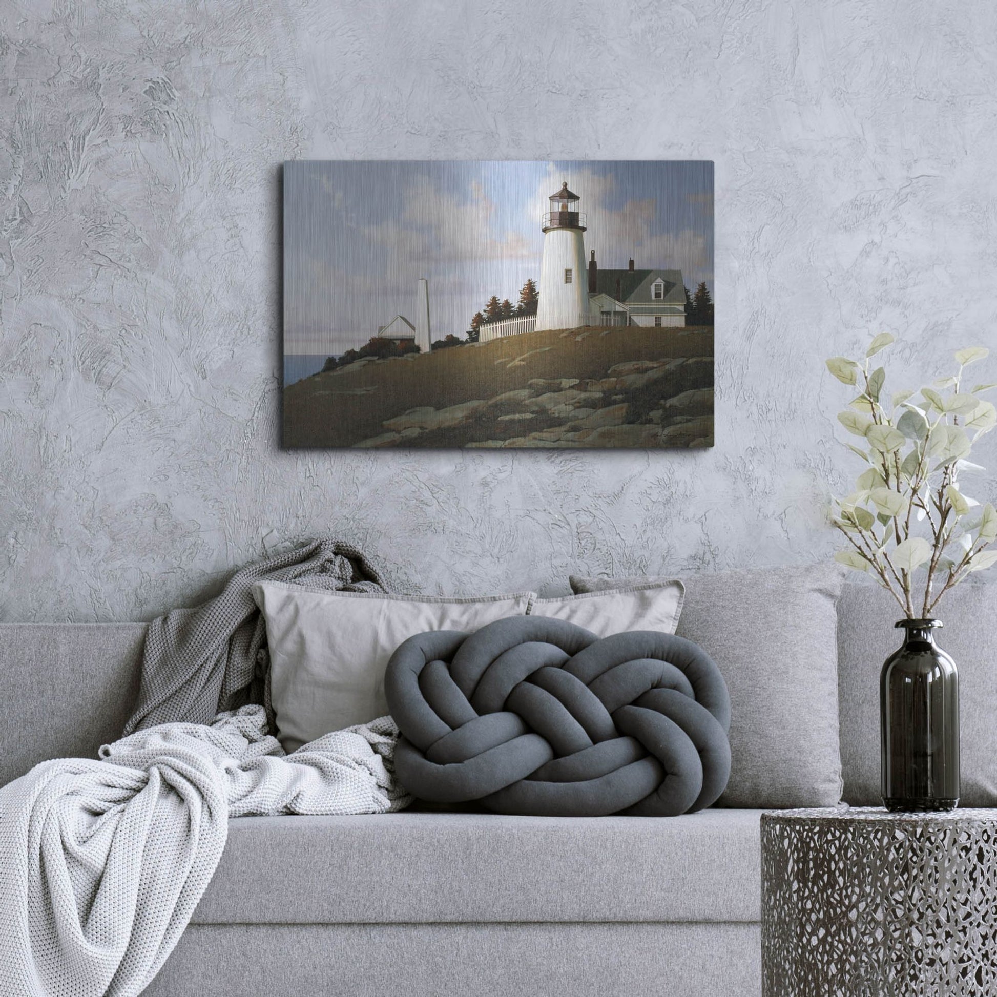 Luxe Metal Art 'Lighthouse 2' by Zhen-Huan Lu, Metal Wall Art,36x24