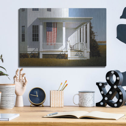 Luxe Metal Art 'Porch 4' by Zhen-Huan Lu, Metal Wall Art,16x12