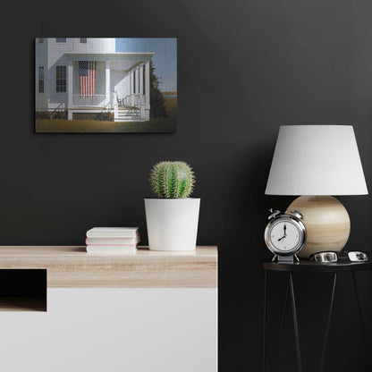 Luxe Metal Art 'Porch 4' by Zhen-Huan Lu, Metal Wall Art,24x16
