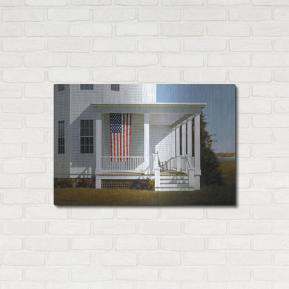 Luxe Metal Art 'Porch 4' by Zhen-Huan Lu, Metal Wall Art,36x24