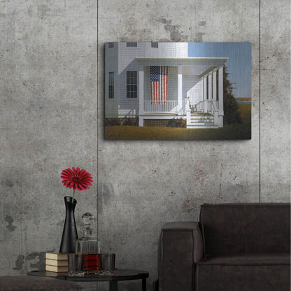 Luxe Metal Art 'Porch 4' by Zhen-Huan Lu, Metal Wall Art,36x24