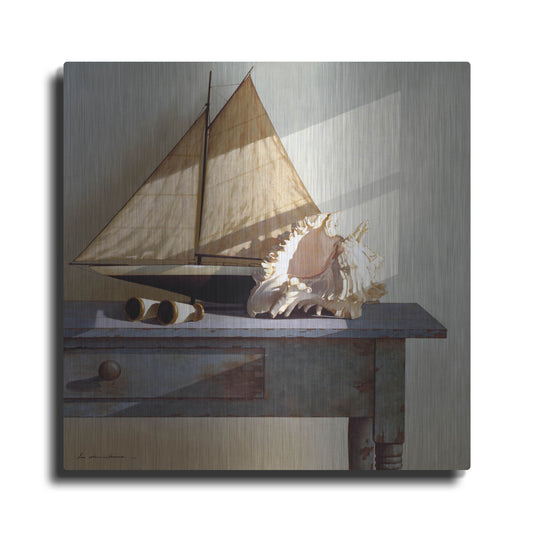 Luxe Metal Art 'Shell & Sail' by Zhen-Huan Lu, Metal Wall Art